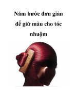 Năm bước đơn giản để giữ màu cho tóc nhuộm doc