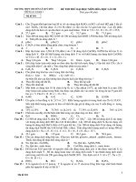 ĐỀ THI THỬ ĐẠI HỌC MÔN HOÁ HỌC - ĐỀ SỐ 31 pdf