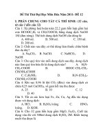 Đề Thi Thử Đại Học Môn Hóa Năm 2011- ĐỀ 12 pps