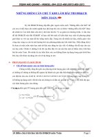 NHỮNG LƯU Ý KHI LÀM BÀI THI ĐH&CĐ MÔN TOÁN doc