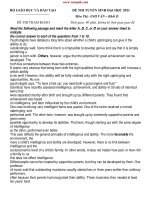 ĐỀ THI TUYỂN SINH ĐẠI HỌC 2011 Môn Thi: ANH VĂN – Khối D - ĐỀ 3 potx