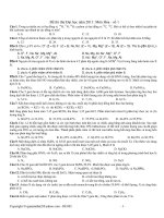 Đề thi thử Đại học năm 2011: Môn Hóa - số 1 docx