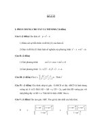 Đề thi ôn thi đại học môn toán - Đề số 23 docx