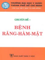 Chuyên đề: Bệnh Răng, Hàm, Mặt part 1 pps