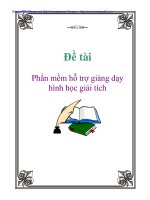 Luận văn: Phần mềm hỗ trợ giảng dạy hình học giải tích ppt