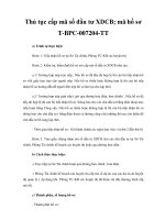 Thủ tục cấp mã số đầu tư XDCB; mã hồ sơ T-BPC-007204-TT pptx