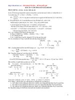 Đáp Án Đề Thi Thử Vào Đại Học, Cao Đẳng Môn thi: Hóa Học - Đề 010 ppsx