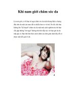 Khi nam giới chăm sóc da pot