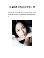 Bí quyết giữ da đẹp tuổi 30 doc