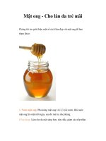 Mật ong - Cho làn da trẻ mãi doc