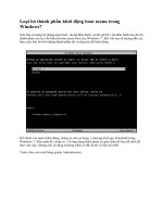 Loại bỏ thành phần khởi động boot menu trong Windows7 ppsx