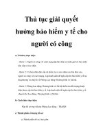 Thủ tục giải quyết hưởng bảo hiểm y tế cho người có công ppsx