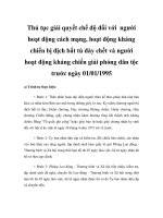 Thủ tục giải quyết chế độ đối với người hoạt động cách mạng, hoạt động kháng chiến bị địch bắt tù đày chết và người hoạt động kháng chiến giải phóng dân tộc trước ngày 01/01/1995 pptx