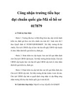 Công nhận trường tiểu học đạt chuẩn quốc gia-Mã số hồ sơ 017879 doc