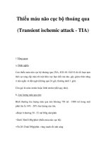 Thiếu máu não cục bộ thoáng qua (Transient ischemic attack - TIA) pptx