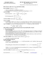 ĐỀ THI THỬ ĐẠI HỌC LẦN 2 NĂM 2011 MÔN: TOÁN, KHỐI A - TRƯỜNG THPT THANH CHƯƠNG I potx