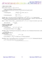 Đề Thử Sức Đại Học Môn Toán 2011 - Đề Tham Khảo Số 11 pptx