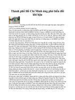 Thành phố Hồ Chí Minh ứng phó biến đổi khí hậu ppt