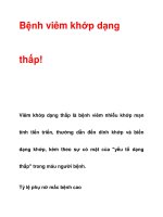 Bệnh viêm khớp dạng thấp! doc