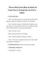 Thủ tục đăng ký hoạt động chi nhánh của Trung Tâm tư vấn pháp luật, mã số hồ sơ 010623 ppsx