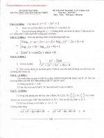 ĐỀ THI THỬ ĐẠI HỌC LẦN 2 NĂM 2011 MÔN: TOÁN, KHỐI A - TRƯỜNG THPT NGUYỄN TRUNG THIÊN ppsx