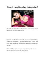 Vòng 1 càng lớn, càng thông minh? pot