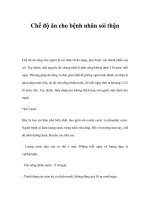 Chế độ ăn cho bệnh nhân sỏi thận pptx