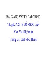 Vật lý đại cương - Thuyết động học phân tử các chất khí và định luật phân bổ part 1 pdf