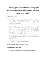 Thủ tục giám định lại khả năng lao động đối với người đang hưởng chế độ mất sức lao động mã số hồ sơ 148132 potx
