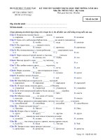 Đáp án và đề thi tốt nghiệp trung học phổ thông năm 2011 môn Tiếng Nga - Hệ 3 năm - Mã đề 268 pps