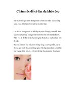 Chăm sóc để có làn da khỏe đẹp Hãy tuân theo quy trình những bước cơ bản khi ppt