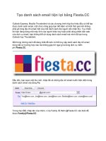 Tạo danh sách email tiện lợi bằng Fiesta.CC pot