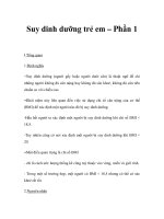 Suy dinh dưỡng trẻ em – Phần 1 pptx