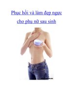 Phục hồi và làm đẹp ngực cho phụ nữ sau sinh pdf
