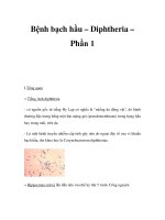 Bệnh bạch hầu – Diphtheria – Phần 1 ppsx