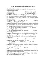 Đề Thi Thử Đại Học Môn Hóa năm 2011- ĐỀ 15 potx
