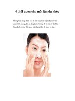 4 thói quen cho một làn da khỏe pdf