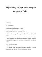 Hội Chứng rối loạn chức năng đa cơ quan – Phần 1 doc