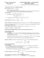 ĐỀ THI THỬ ĐẠI HỌC – CAO ĐẲNG 2011 MÔN: TOÁN- KHỐI A potx