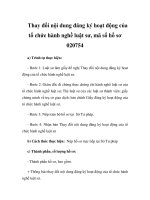 Thay đổi nội dung đăng ký hoạt động của tổ chức hành nghề luật sư, mã số hồ sơ 020754 pptx