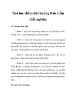 Thủ tục chấm dứt hưởng Bảo hiểm thất nghiệp ppt