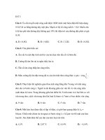 ĐỀ THI THỬ ĐẠI HỌC MÔN VẬT LÝ NĂM 2011 (có đáp án) - Đề số 3 docx