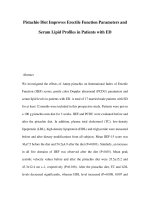 Pistachio Diet Improves Erectile Function Parameters and Serum Lipid Profiles in Patients with ED ppsx