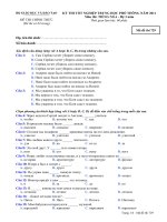 Đáp án và đề thi tốt nghiệp trung học phổ thông năm 2011 môn Tiếng Nga - Hệ 3 năm - Mã đề 729 ppsx
