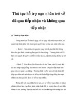 Thủ tục hỗ trợ nạn nhân trở về đã qua tiếp nhận và không qua tiếp nhận docx