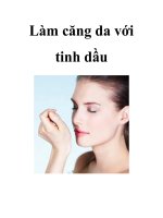 Làm căng da với tinh dầu pot