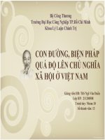 Báo cáo tiểu luận: Con đường, biện pháp quá độ lên chủ nghĩ xã hội ở Việt Nam pot