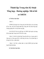 Thành lập Trung tâm Kỹ thuật Tổng hợp - Hướng nghiệp- Mã số hồ sơ 160334 docx