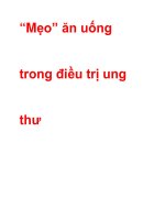 “Mẹo” ăn uống trong điều trị ung thư potx