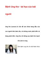 Bệnh Ung thư - tai họa của loài người pot